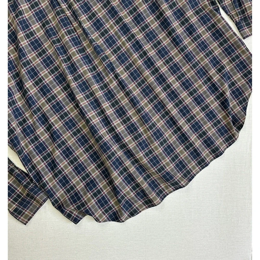 Polo Ralph Lauren Button Shirt Bleeding Indian Madras Men 4XB Big Long Sleeve